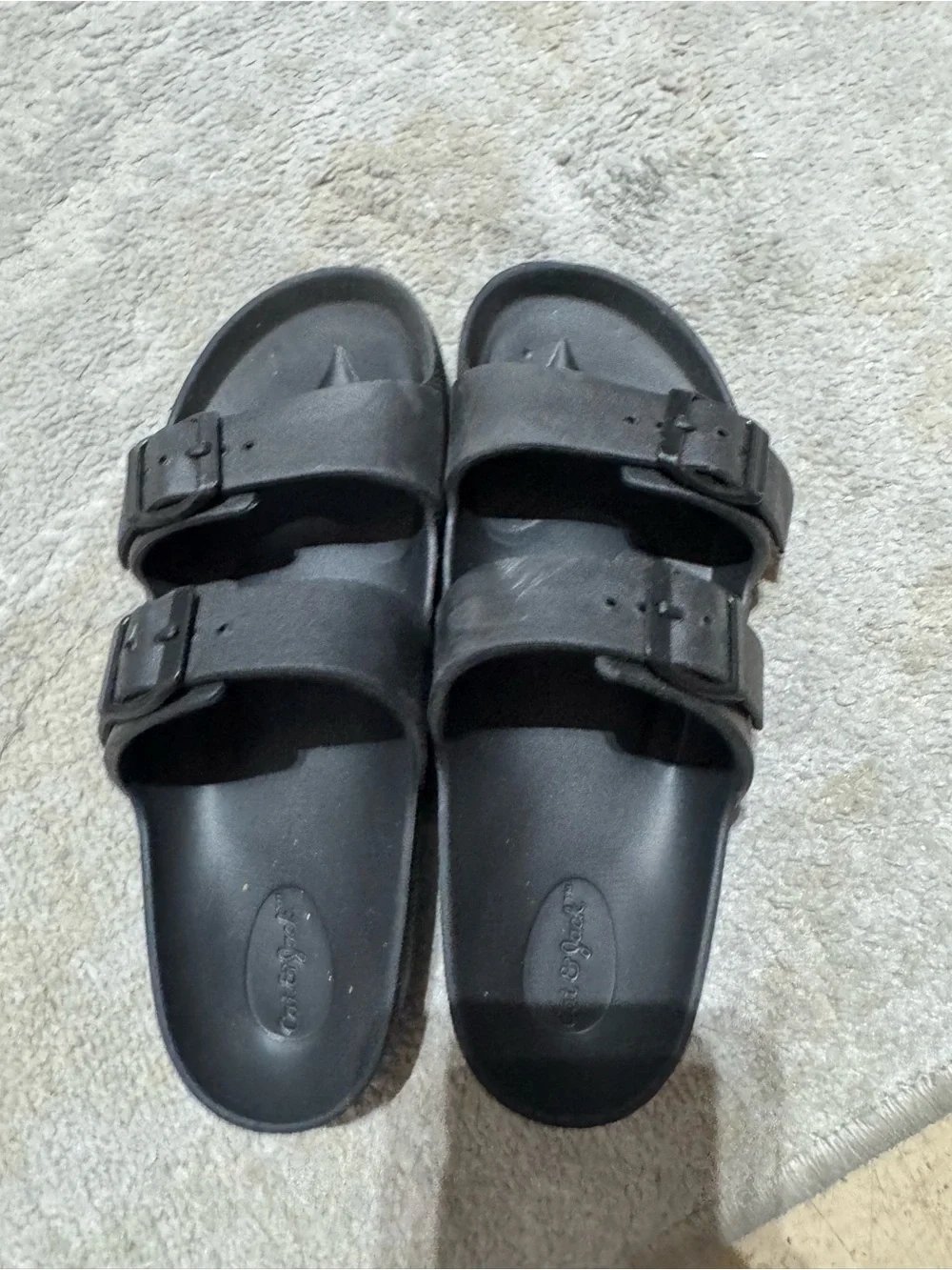 Cat & Jack Black Double-Buckle Slide Sandals for Kids